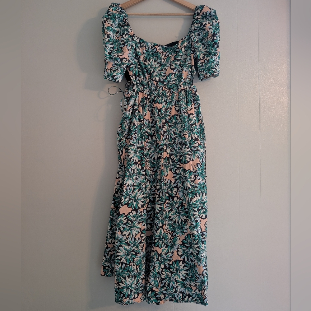Zara Floral Cutout Poplin Dress - Picture 7 of 9